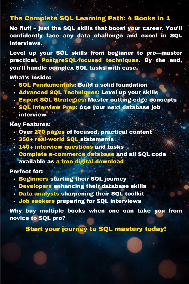 SQL Crash Course - Back Cover